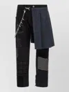 Junya Watanabe Kilt-panel Patchwork Jeans In Black