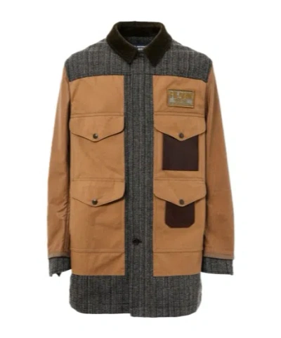 Junya Watanabe Patchwork Long-sleeved Casual Jacket In Multi
