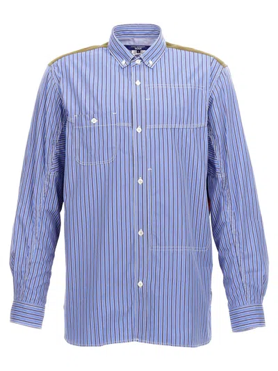 Junya Watanabe Patchwork Shirt In Light Blue