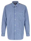 Junya Watanabe Blue Patchwork Shirt In Blue
