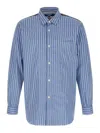 Junya Watanabe Blue Patchwork Shirt In Blue