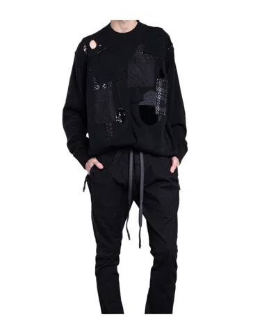 Junya Watanabe Patchwork Sweater In Black