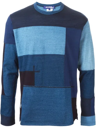 Junya Watanabe Patchwork Sweater In Blue