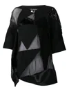 Junya Watanabe Patchwork T-shirt In Black