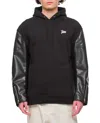 Junya Watanabe Cotton Sweatshirt With Leather Sleeve Panels