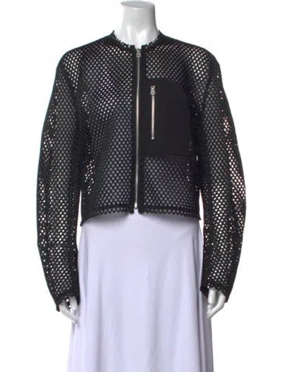 Pre-owned Junya Watanabe Patterned Crew Neck Top In Black