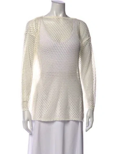 Pre-owned Junya Watanabe Patterned Crew Neck Top In Multicolor
