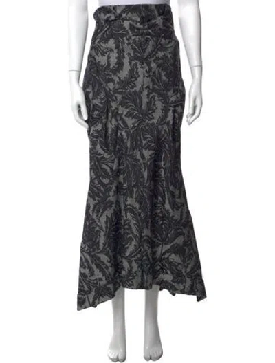 Pre-owned Junya Watanabe Patterned Long Skirt In Blue/white