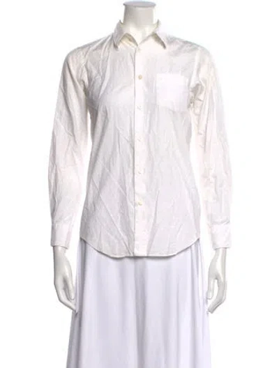 Pre-owned Junya Watanabe Patterned Long Sleeve Button-up Top In Neutral