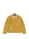 Junya Watanabe Floral Pattern Collar Relaxed Jacket In Yellow