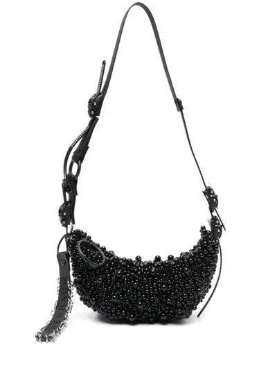 Junya Watanabe Pearl-detail Shoulder Bag In 黑色