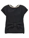 Junya Watanabe Draped Back Top With Bow And Pearls