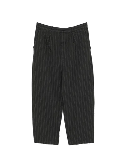 Junya Watanabe Pinstriped Trousers In Black