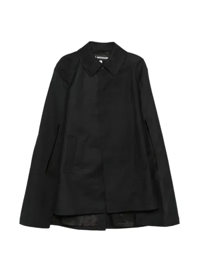 Junya Watanabe Wool Pinstripe Fitted Jacket In Black