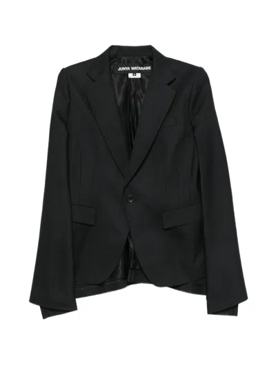 Junya Watanabe Pinstripe-pattern Cape-style Blazer In Multi