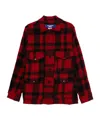 Junya Watanabe Checked Press-stud Shirt Jacket In Red
