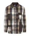 Junya Watanabe Long-sleeved Checked Shirt In Black