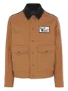 Junya Watanabe Logo Snap Button Casual Jacket In Brown