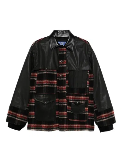 Junya Watanabe Plaid Panel Jacket In Black