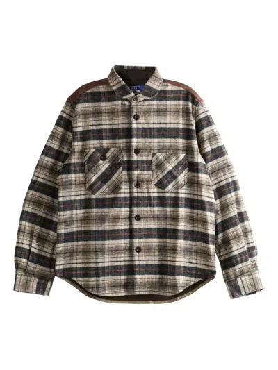 Junya Watanabe Man X Filson Checked Cotton Shirt In Brown