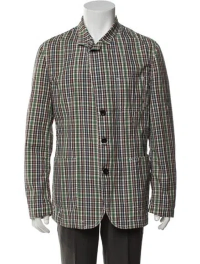 Pre-owned Junya Watanabe Plaid Print Jacket In Black