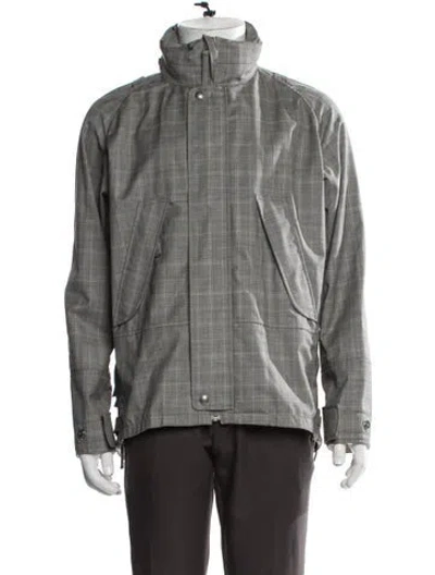 Pre-owned Junya Watanabe Plaid Print Jacket In Gray