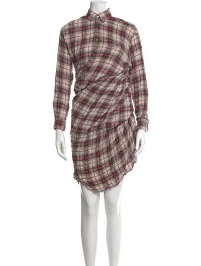 Pre-owned Junya Watanabe Plaid Print Knee-length Dress In Multi