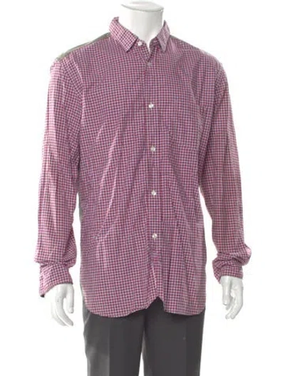 Pre-owned Junya Watanabe Plaid Print Long Sleeve Shirt In Multi