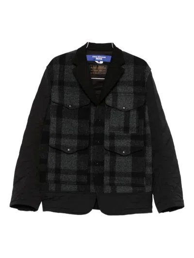 Junya Watanabe Man X Filson Checked Quilted Coat In Black