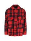 Junya Watanabe Checked Press-stud Shirt Jacket In Red