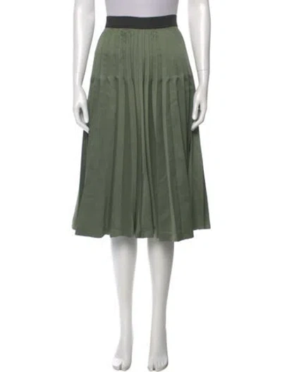 Pre-owned Junya Watanabe Pleated Accents Knee-length Skirt In Green