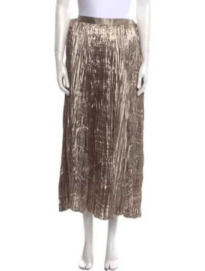 Pre-owned Junya Watanabe Pleated Accents Midi Length Skirt In Neutral