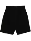 Junya Watanabe Pleated Bermuda Shorts In Black