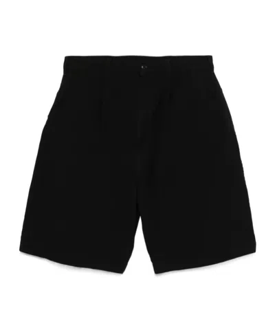 Junya Watanabe Pleated Bermuda Shorts In Black