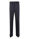 Junya Watanabe Pleated Cuffed Trousers In Blue