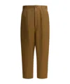 Junya Watanabe Pleated Detail Track Pants In Brown