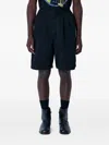 Junya Watanabe Pleated-details Shorts In Black