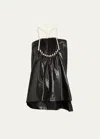 JUNYA WATANABE PLEATED FAUX LEATHER TOP