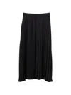 Junya Watanabe 플리츠 미디 스커트 In Black