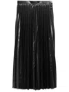 Junya Watanabe Pleated Midi Skirt In Black