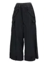 Junya Watanabe Pleated-panel Cargo-pocket Trousers In Black