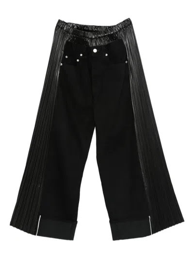 Junya Watanabe Pleated-panel Pants In Black