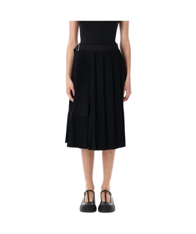 JUNYA WATANABE JUNYA WATANABE BELTED PLEATED MIDI SKIRT