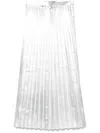 Junya Watanabe Pleated Skirt In Silver