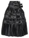 Junya Watanabe Black Tiered Belted Maxi Skirt In Black