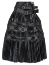 Junya Watanabe Black Tiered Belted Maxi Skirt In Black