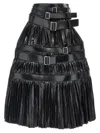 Junya Watanabe Black Tiered Belted Maxi Skirt