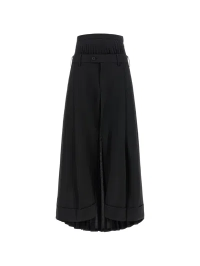 Junya Watanabe Pleated Trousers In Black