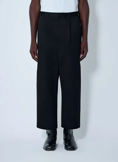 Junya Watanabe Men Pleated Wide-leg Pants In Black