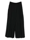 Junya Watanabe Pleated Wide-leg Trousers In Black